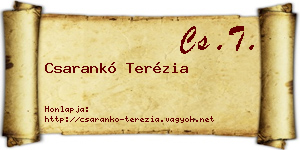 Csarankó Terézia névjegykártya