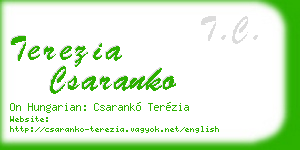 terezia csaranko business card